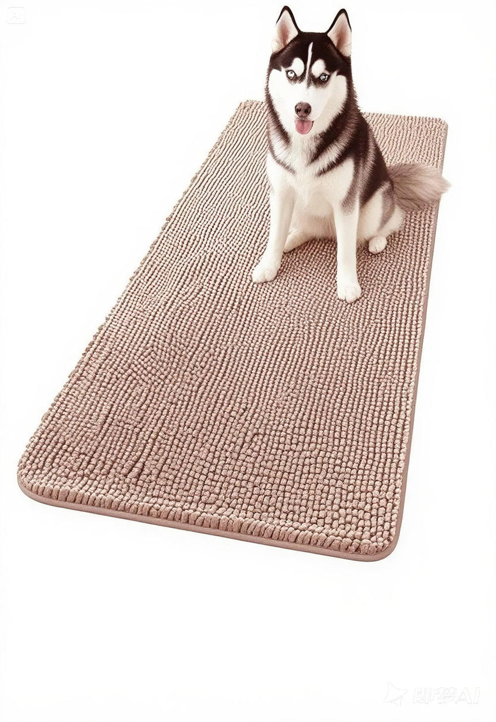 Tapis de porte ChgLiPets 63x31 camel capturant poussière et boue près de l’entrée