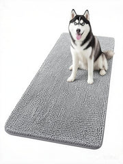 Tapis d'entrée ChgLiPets en chenille ultra-fine avec absorption rapide au seuil.