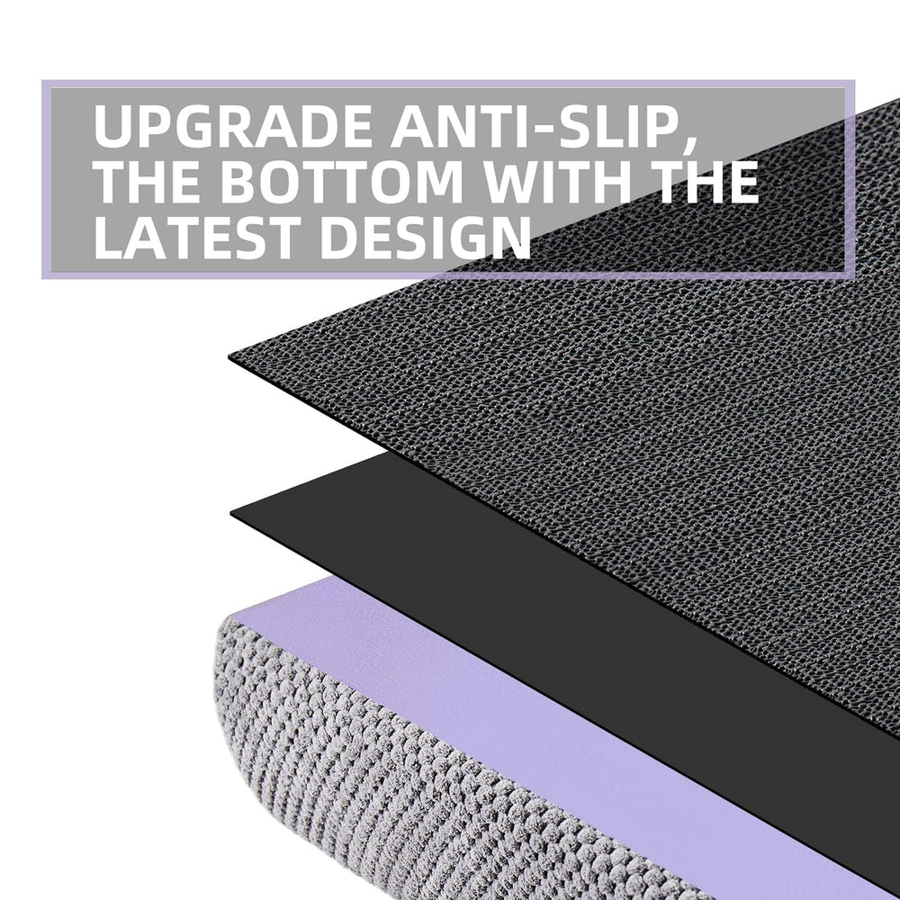 Base antiderapante double assure stabilité sur sol dur et moquette.