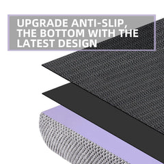 Base antiderapante double assure stabilité sur sol dur et moquette.