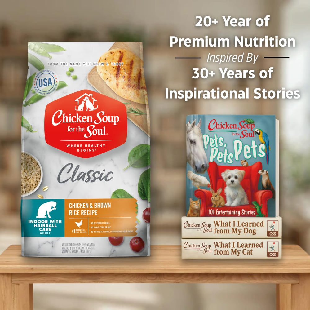 Chat intérieur Chicken Soup for the Soul, fabriqué aux États-Unis avec des ingrédients de qualité.