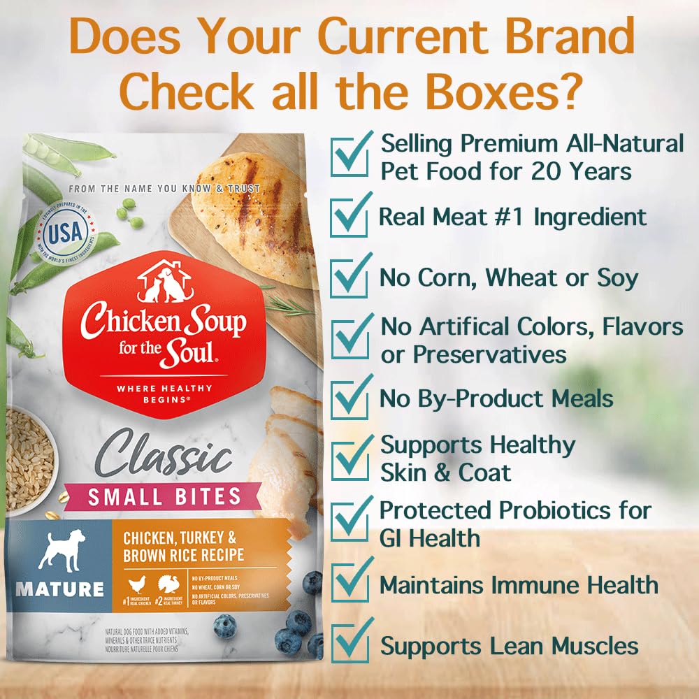 Chicken Soup for the Soul, ingrédients naturels pour chien, sans sous-produits.