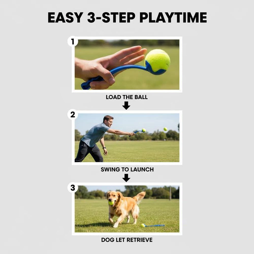 Lanceur-balle-chien portable et léger: idéal pour le parc et les voyages.