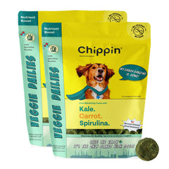 Chippin biscuits spiruline : friandise végétale pour chien, soutien digestif