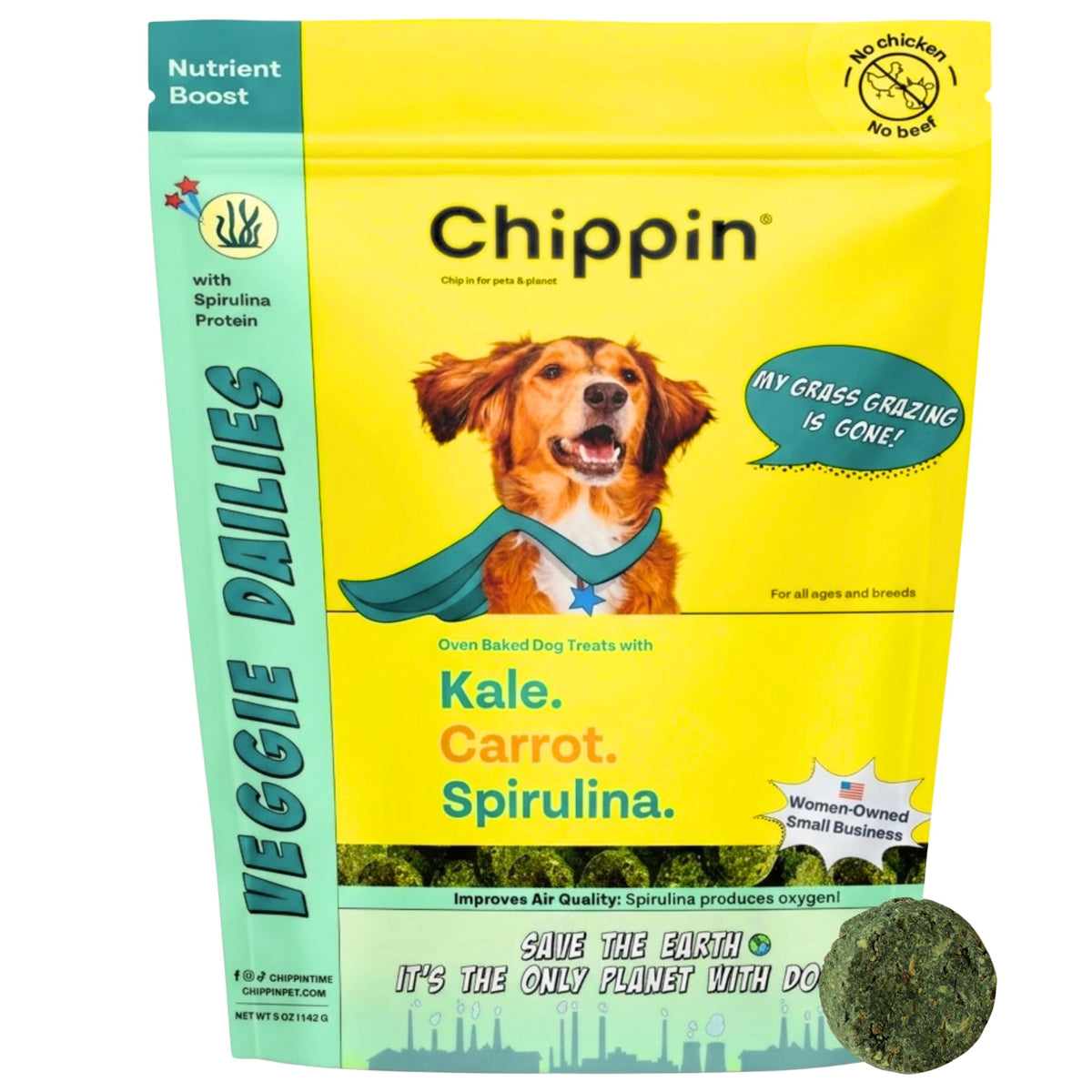 Chipin biscuit spiruline-kale croquant, favorise la digestion et le bien-être digestif.