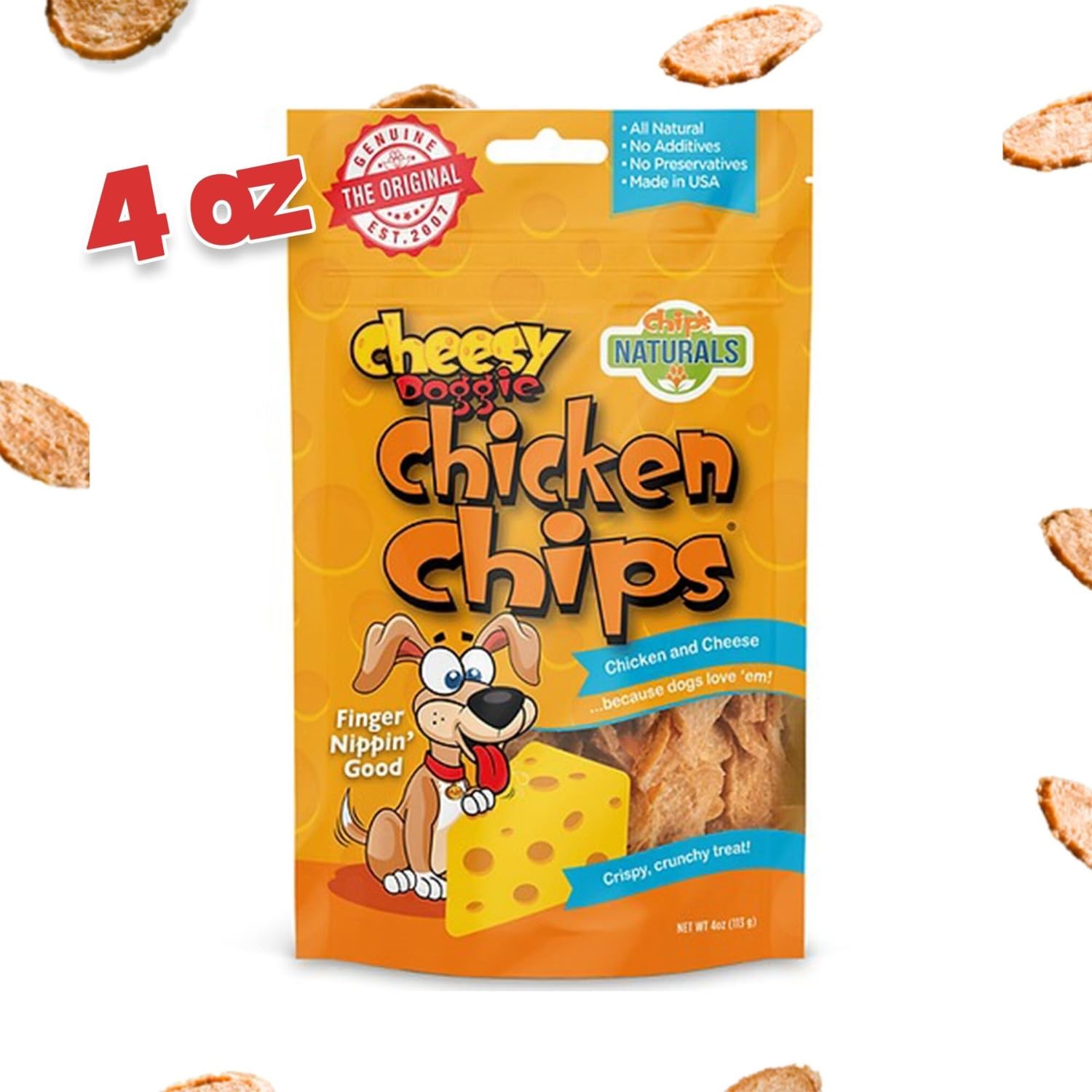 Chip's Naturals – detail saveur fromage, friandises appétissantes.