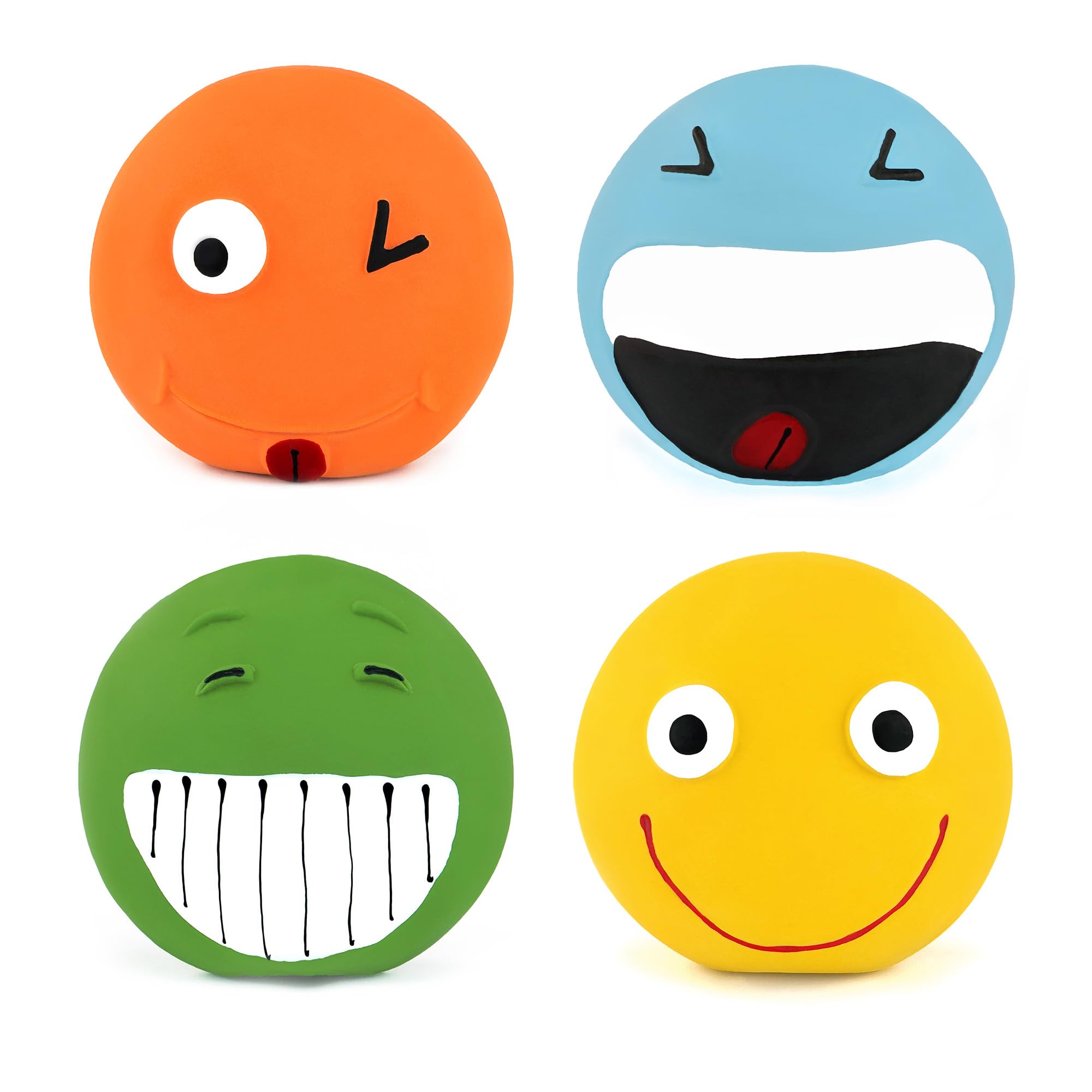 CHIWAVA balle visage souriant bleue, sifflement amusant lors des séances de récupération.