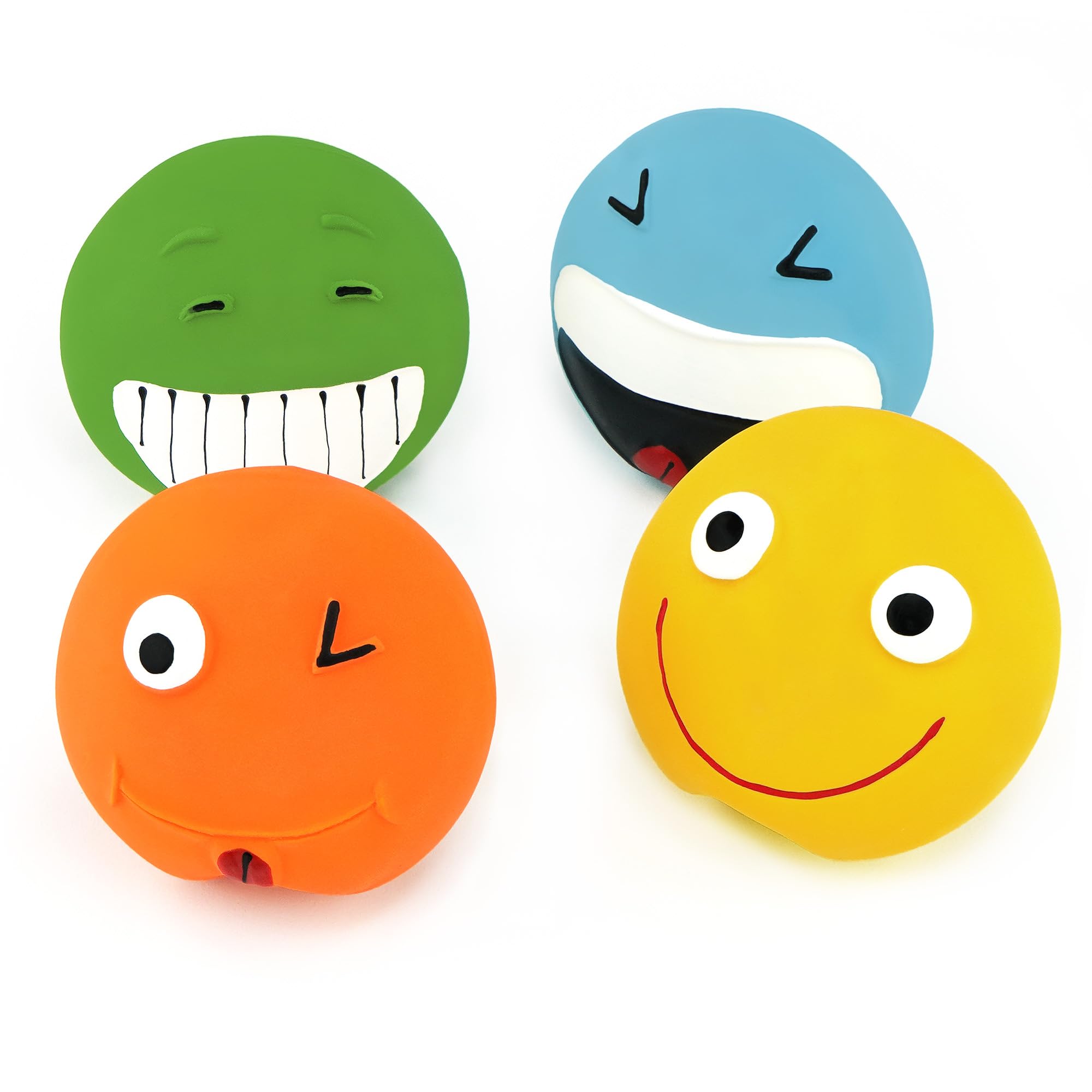 CHIWAVA balle visage souriant multicolore, stimulation visuelle lors du jeu.