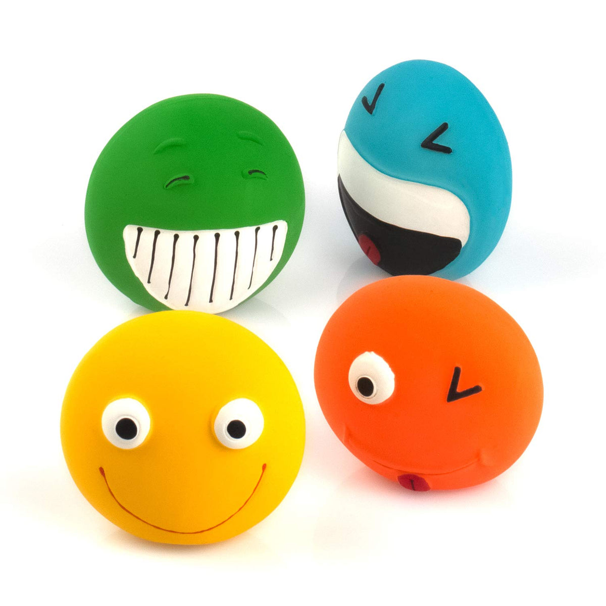 CHIWAVA balle visage souriant rouge, idéale pour le jeu intérieur et extérieur.