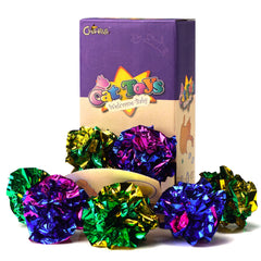 CHIWAVA balles mylar brillantes, effet crinkle pour chats