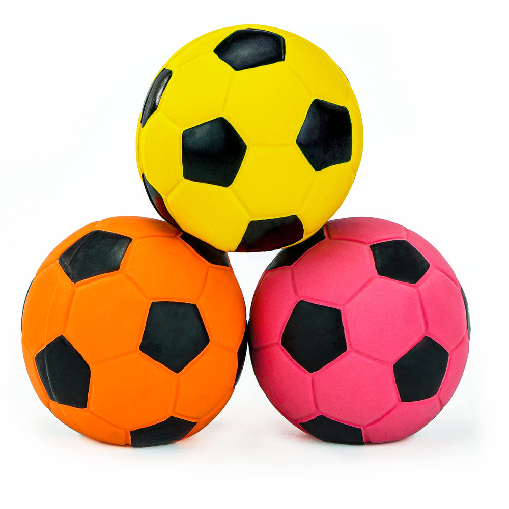 CHIWAVA jouet en latex pour chien moyen, ballons football siffants pour jeux interactifs