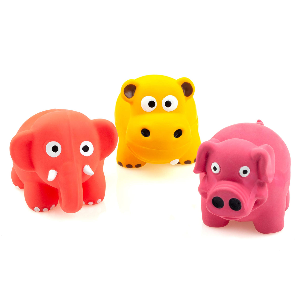 CHIWAVA cochon en latex sifflement, coloris rose, idéal pour lancer et récupérer.