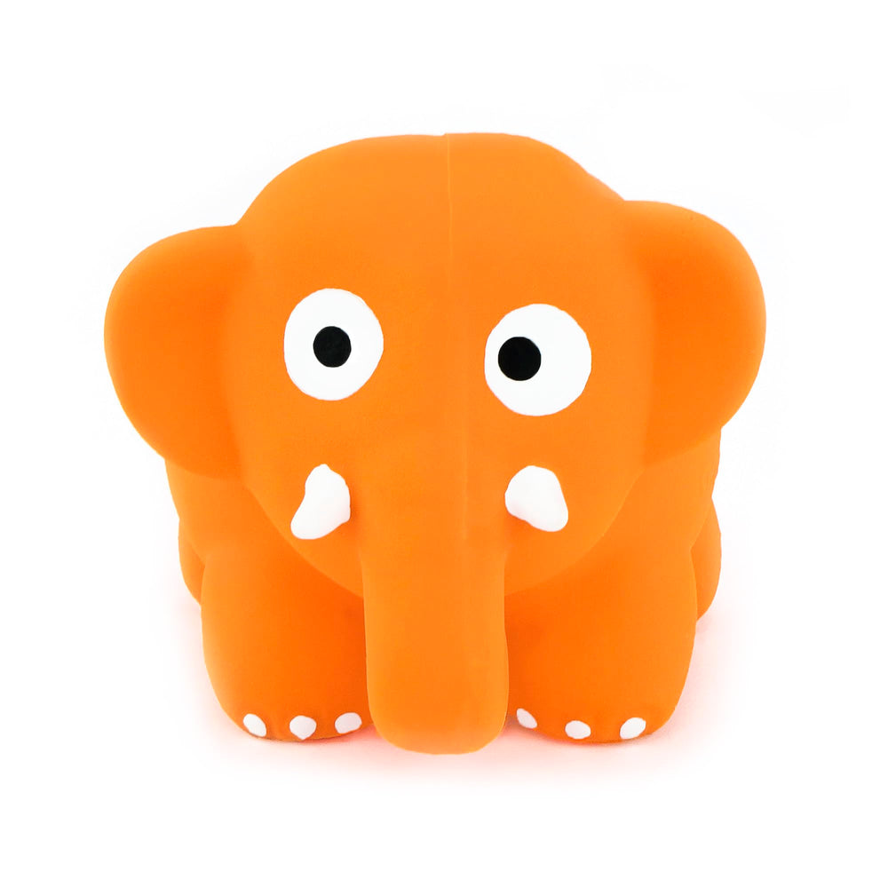 CHIWAVA éléphant en latex sifflement, coloris violet, stimule l'interaction ludique.