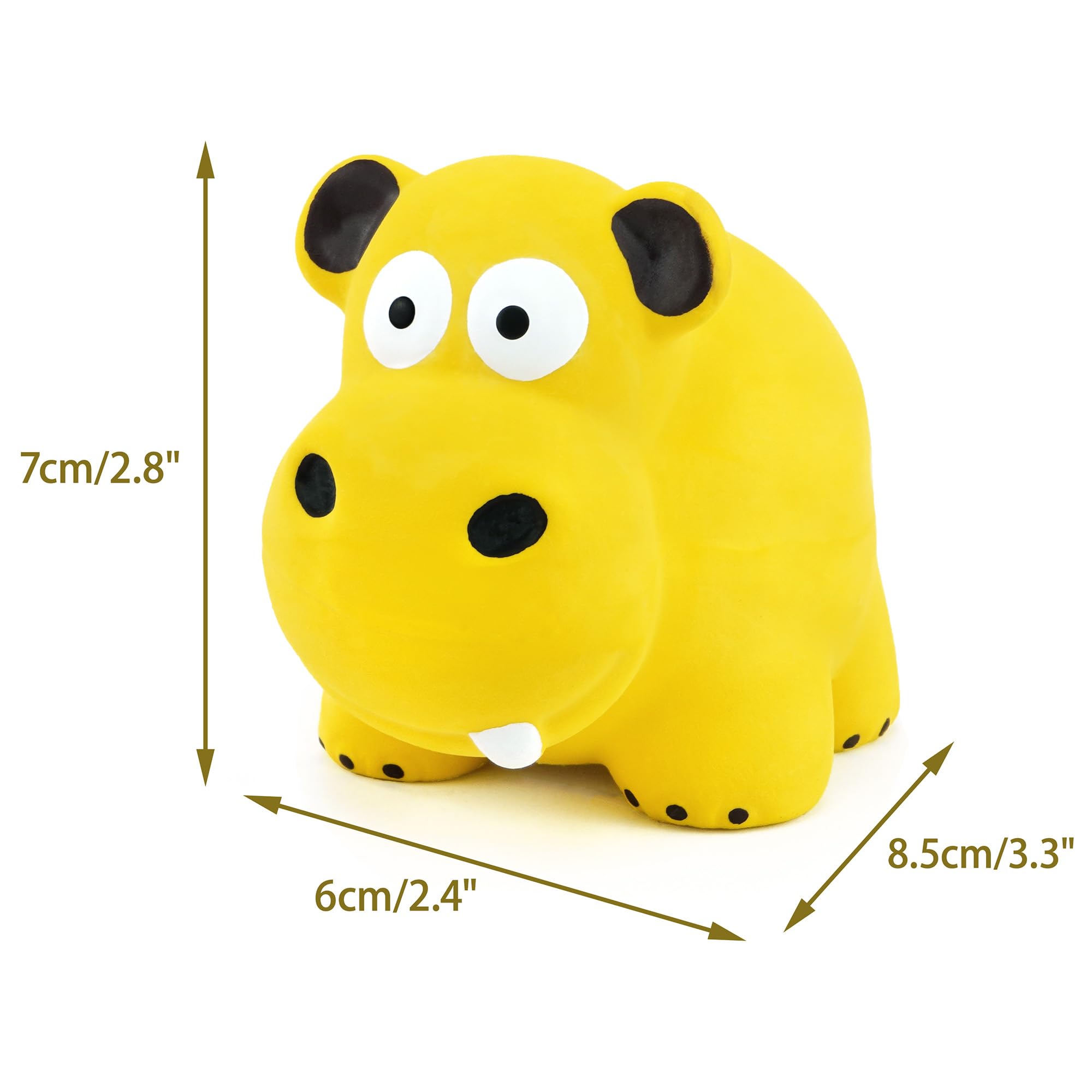 CHIWAVA hippopotame en latex sifflement, coloris vert, attire l’attention lors du jeu.