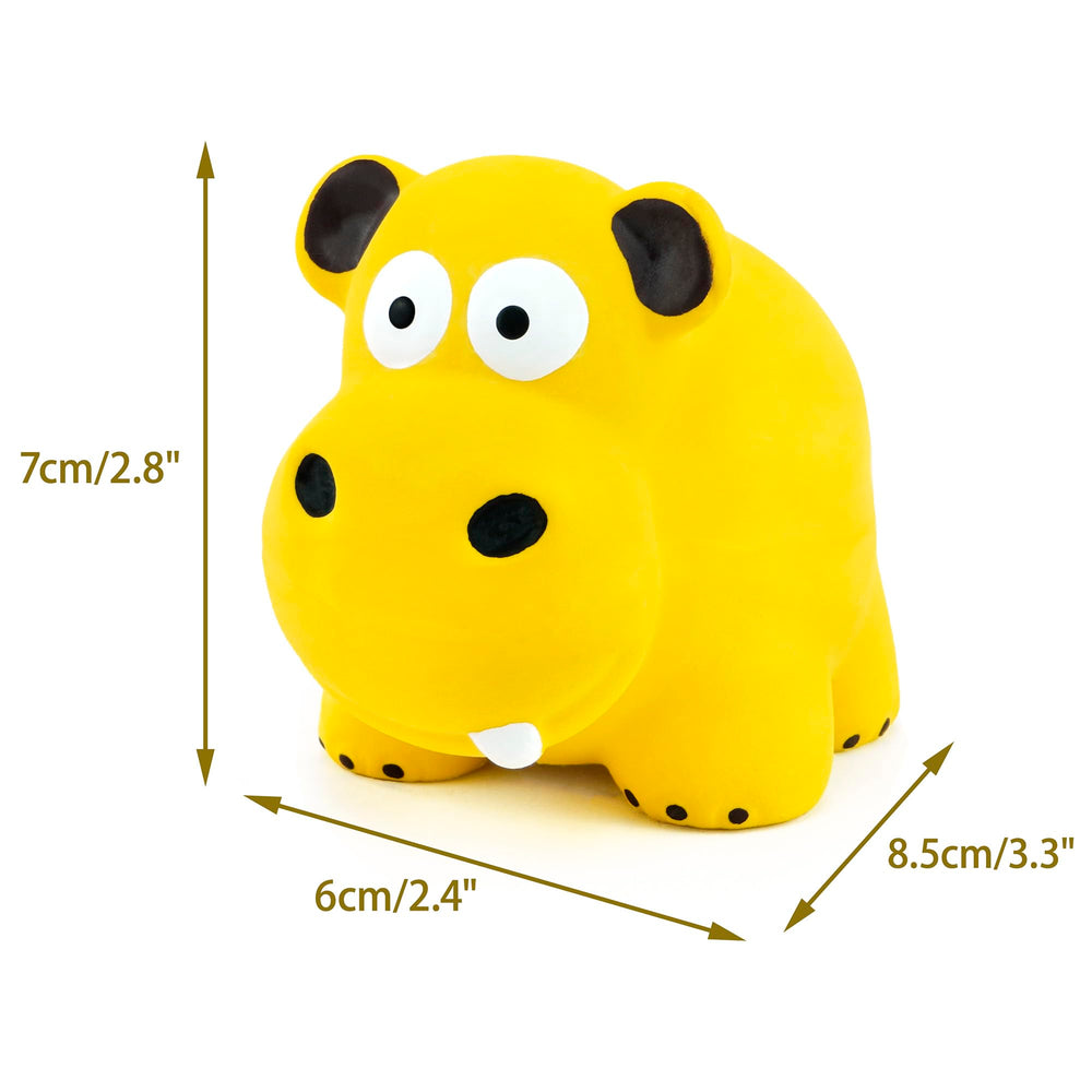 CHIWAVA hippopotame en latex sifflement, coloris vert, attire l’attention lors du jeu.