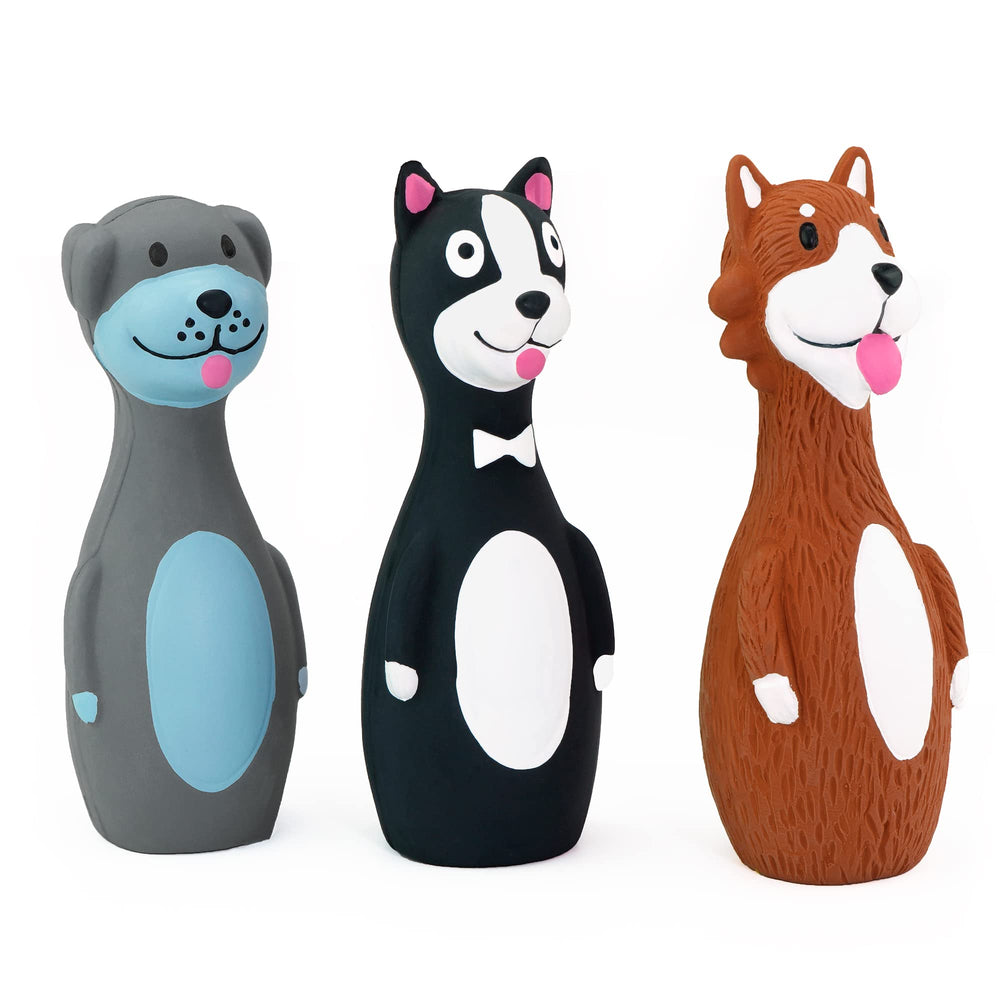 CHIWAVA petit-chien jouet latex sifflant, parfait pour l'intérieur.