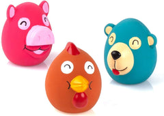 CHIWAVA ours bleu 2-6 pouces, jouet latex interactif pour petits chiens.