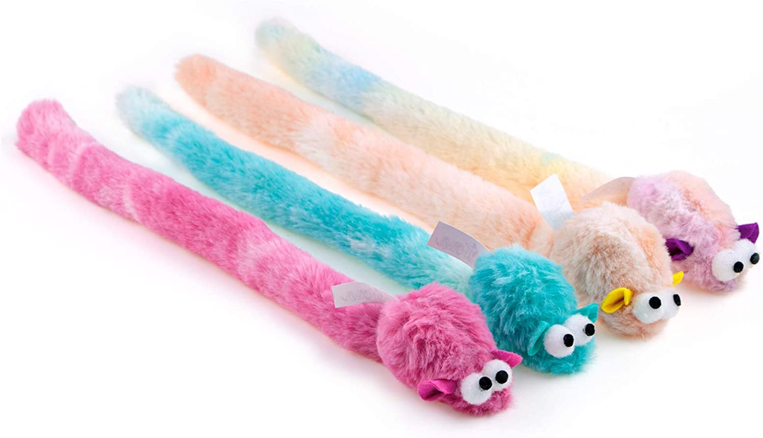 CHIWAVA souris peluche 15po avec clochette rouge, stimule le jeu quotidien.