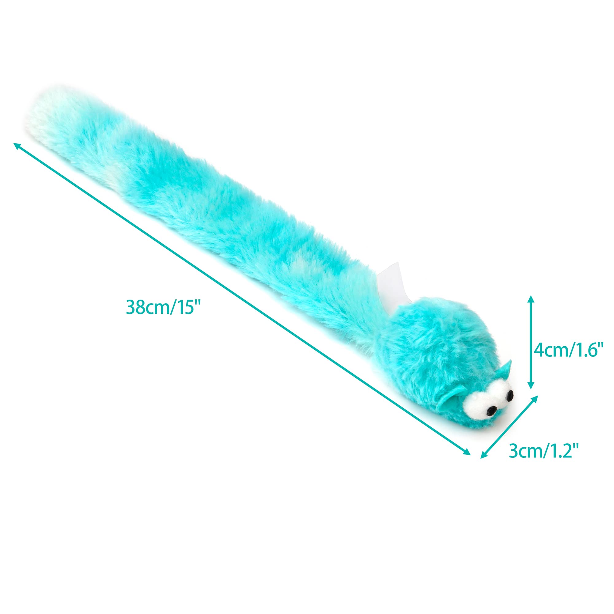 CHIWAVA souris peluche 15po sans clochette gris, discrète pour le repos.
