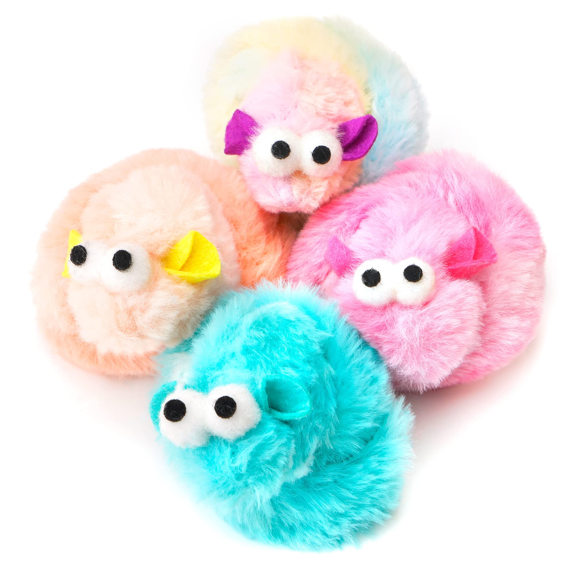 CHIWAVA souris peluche 15po sans clochette rose, option calme et discrète.