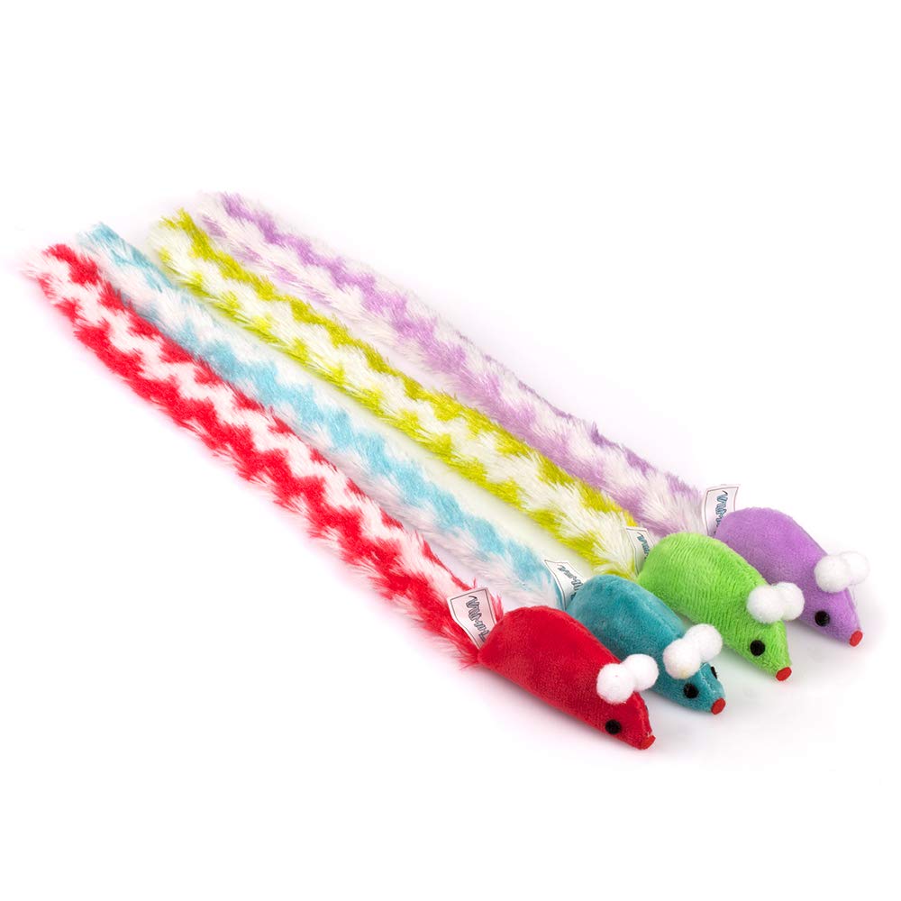 CHIWAVA souris peluche 15 pouces avec bruissement, favorise la chasse ludique chez les chats.
