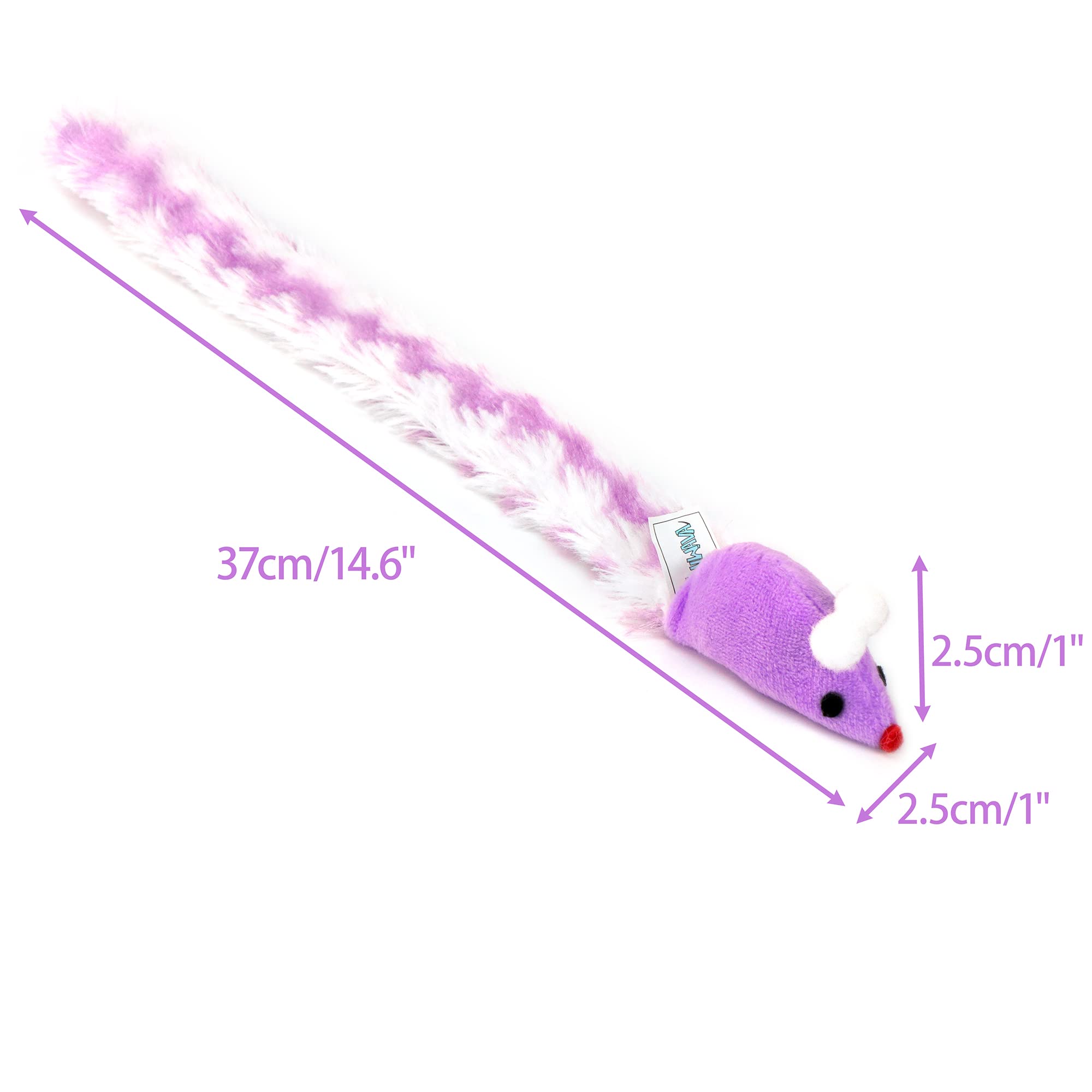 CHIWAVA souris peluche colorée, taille adaptée pour rapporter et lancer en intérieur.