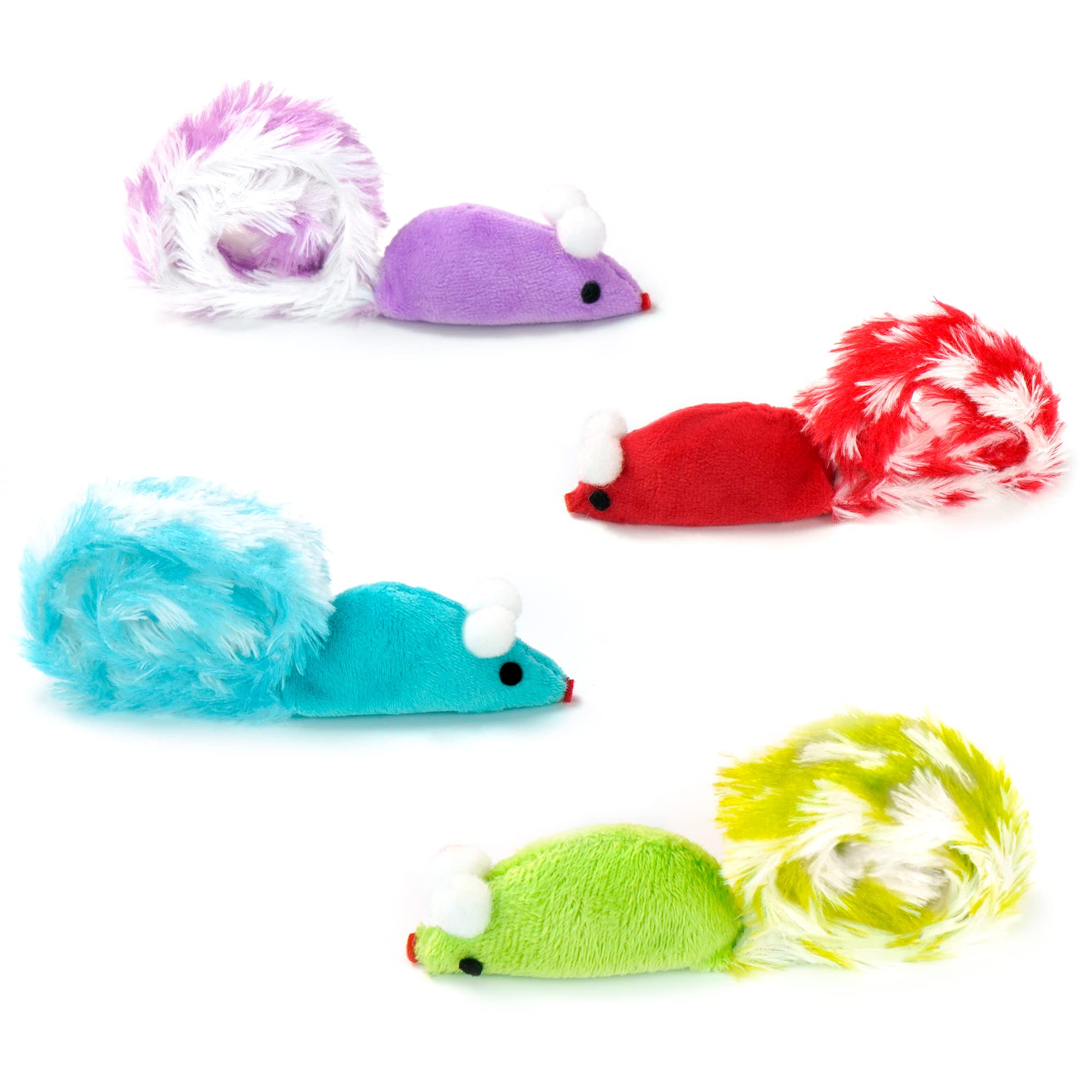 CHIWAVA souris peluche en assortiment de couleurs, facile à remplacer pendant les sessions.