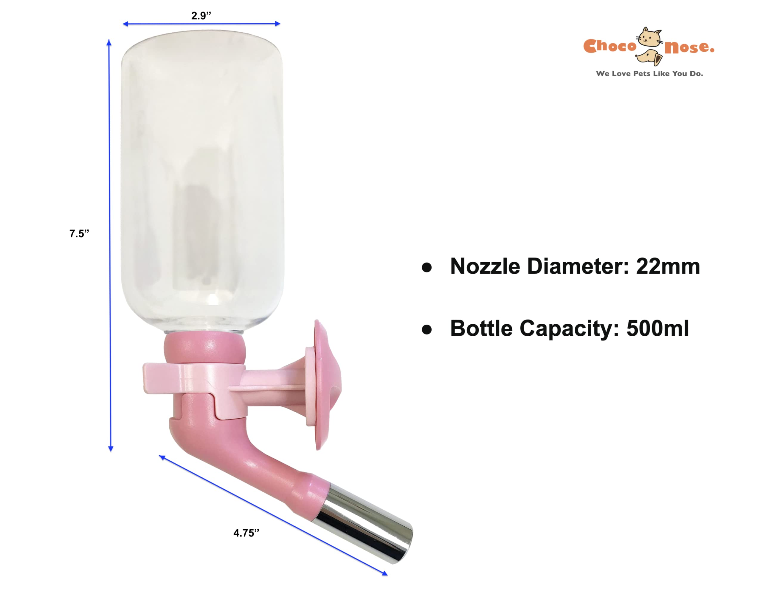 Choco Nose embout 22mm pour gros chien, débit fluide.