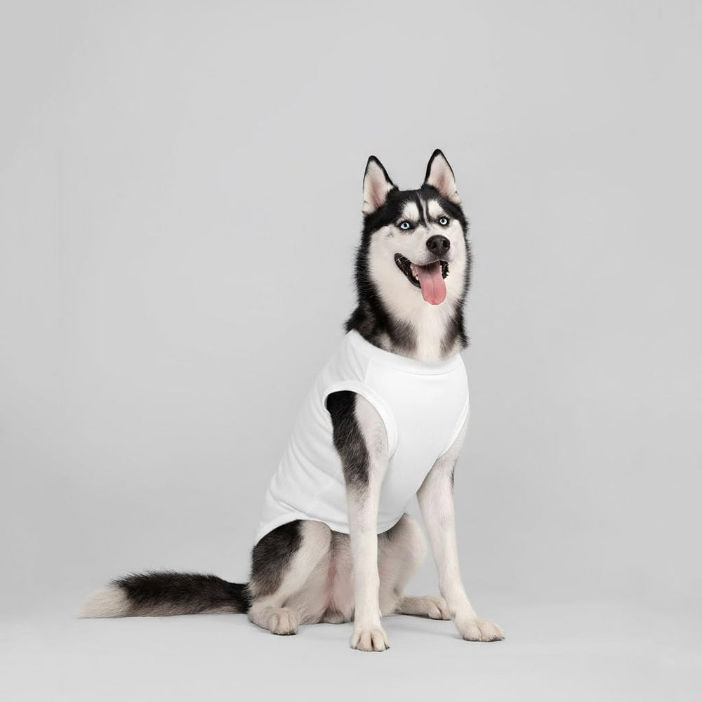 Chol&Vivi T-shirt chien sans manches vert foncé, coupe adaptée pour toutes morphologies.