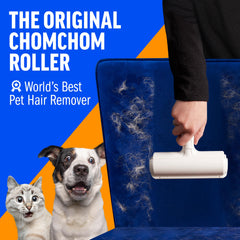 ChomChom Roller retire les poils du canapé rapidement sans adhésif.