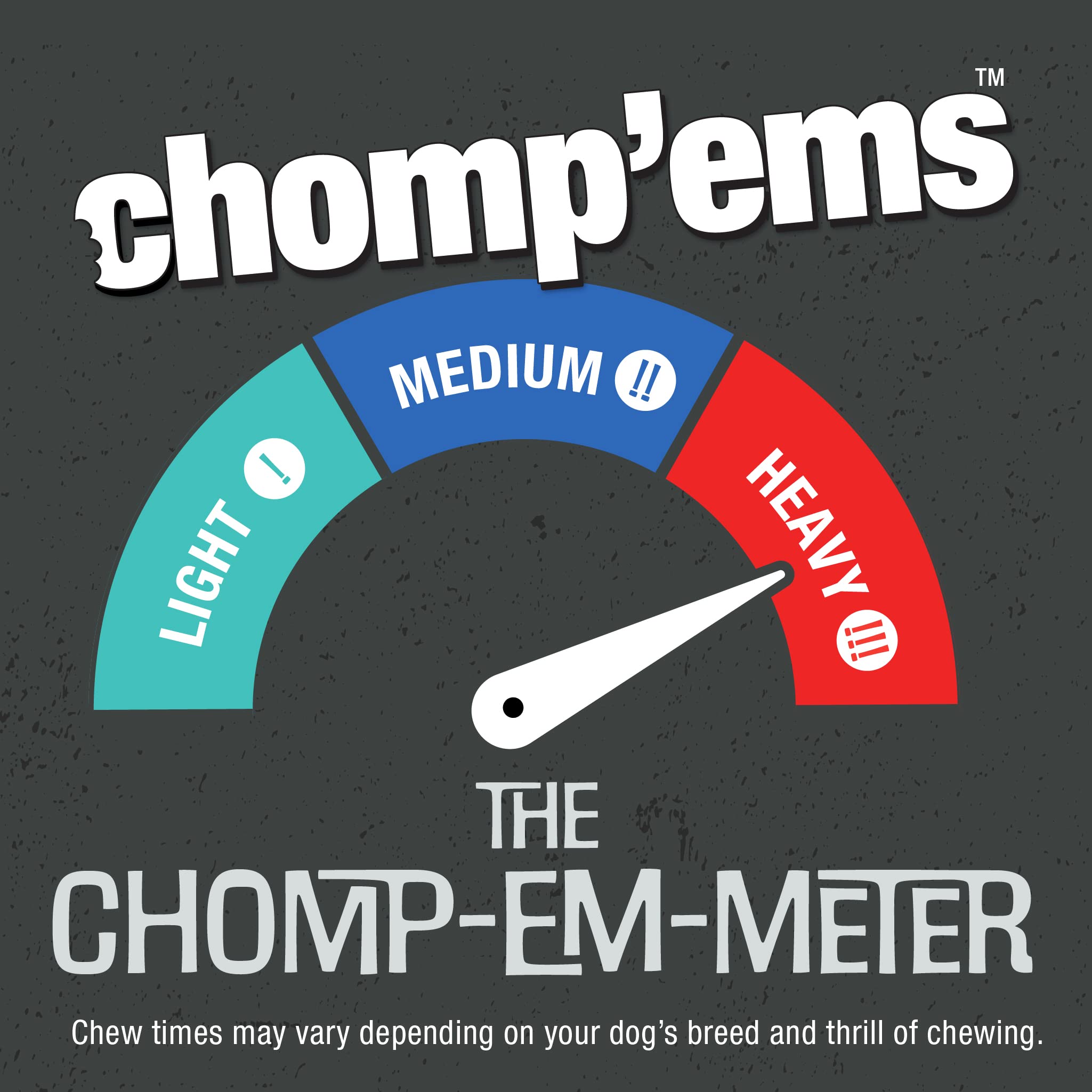 CHOMP EMS Purehide barres longues pour la mastication canine.