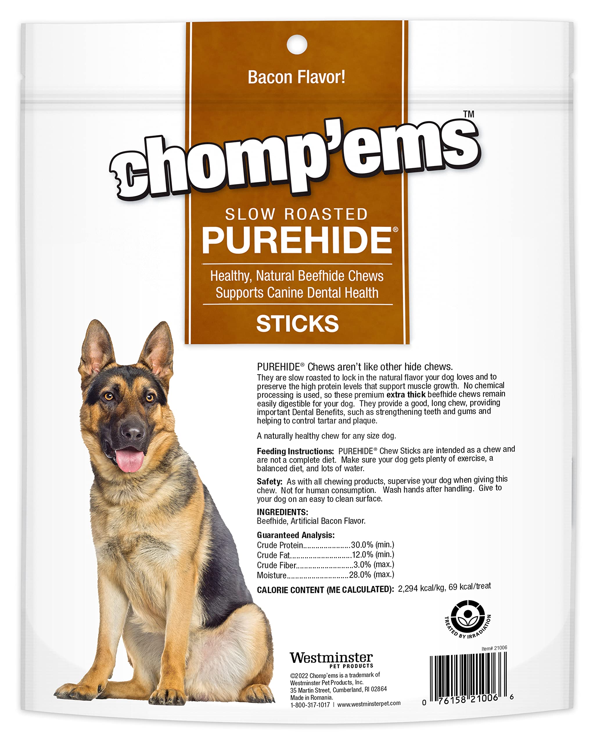 CHOMP 'EMS Purehide os boeuf naturel, prêt à mâcher.