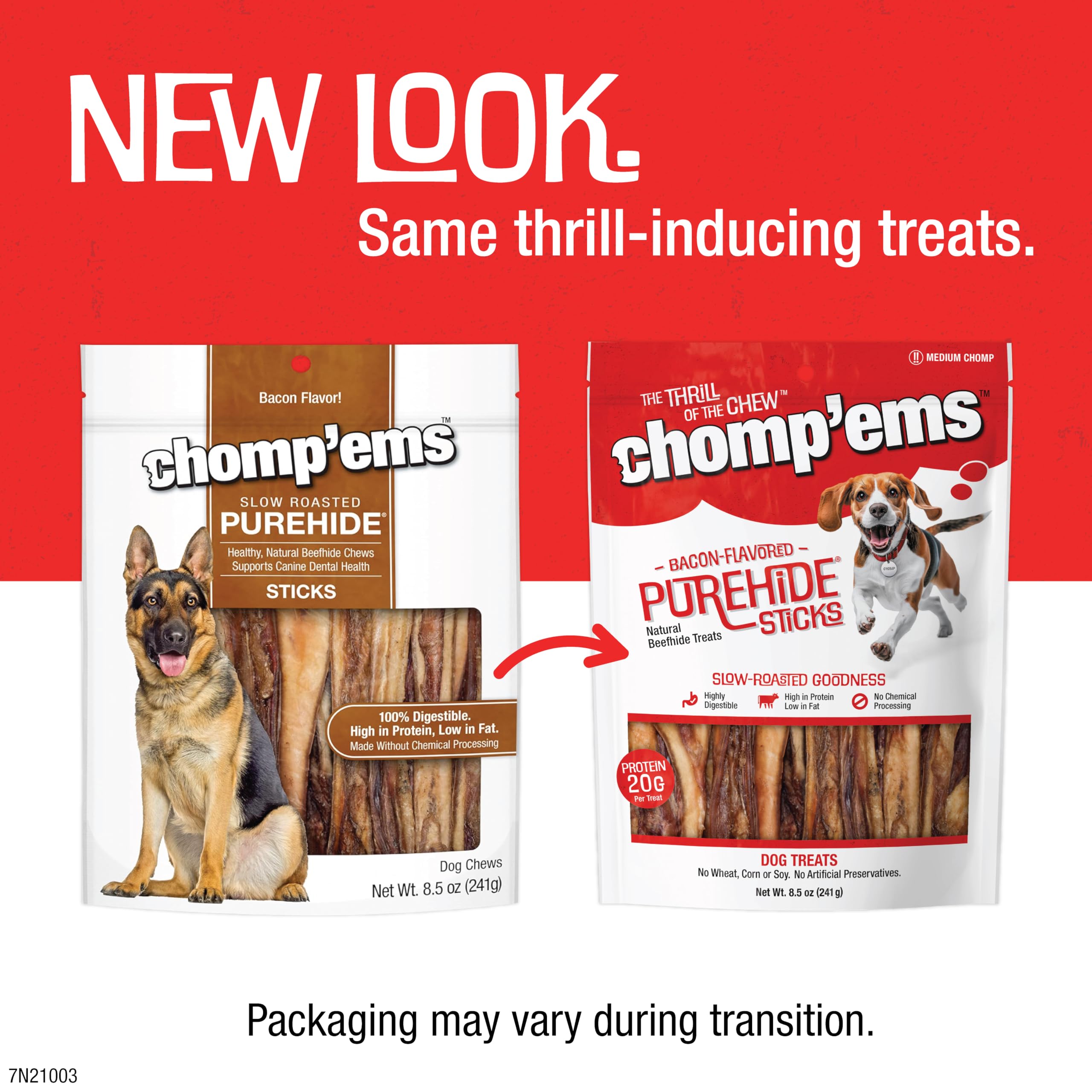 CHOMP-EMS Purehide poitrine fumée texture dense pour une mastication satisfaisante.