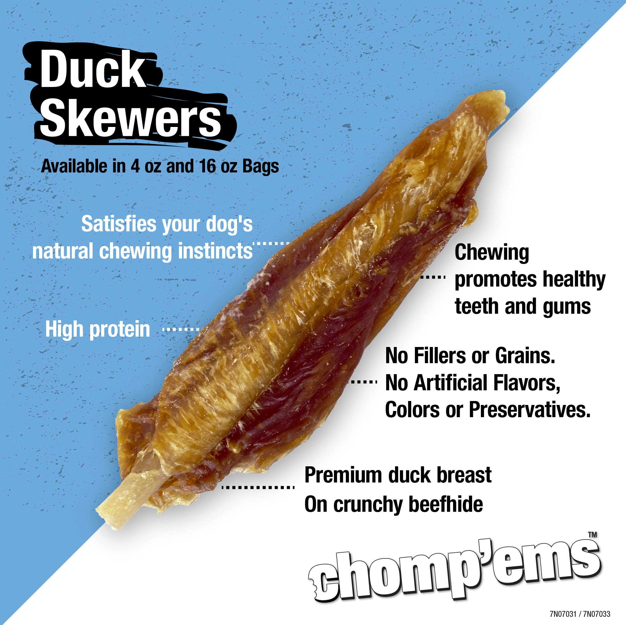 CHOMP'EMS Brochettes Canard récompense idéale pour entraînement quotidien.