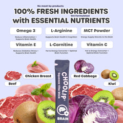 Choolip Squeeze purée boeuf et poulet reel: protéines et saveur gourmande.