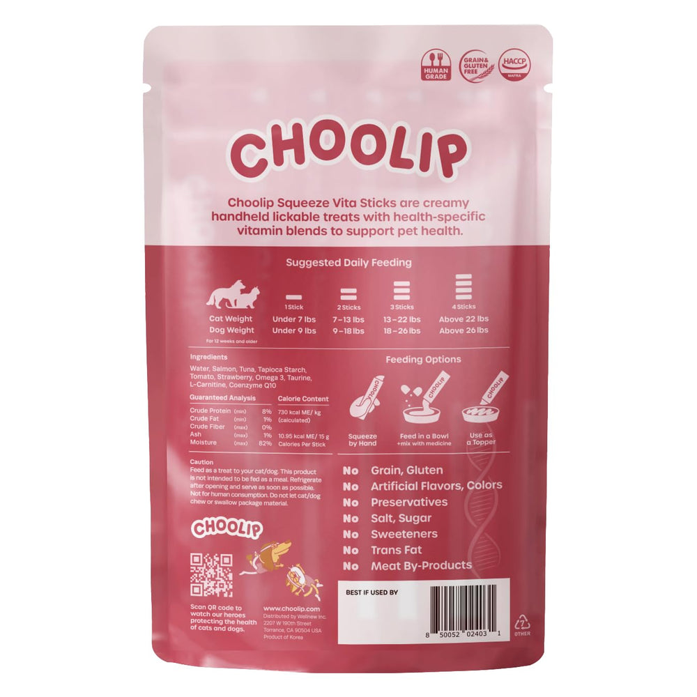 Choolip Squeeze Vita Stick – boîte pratique de 7 sticks.