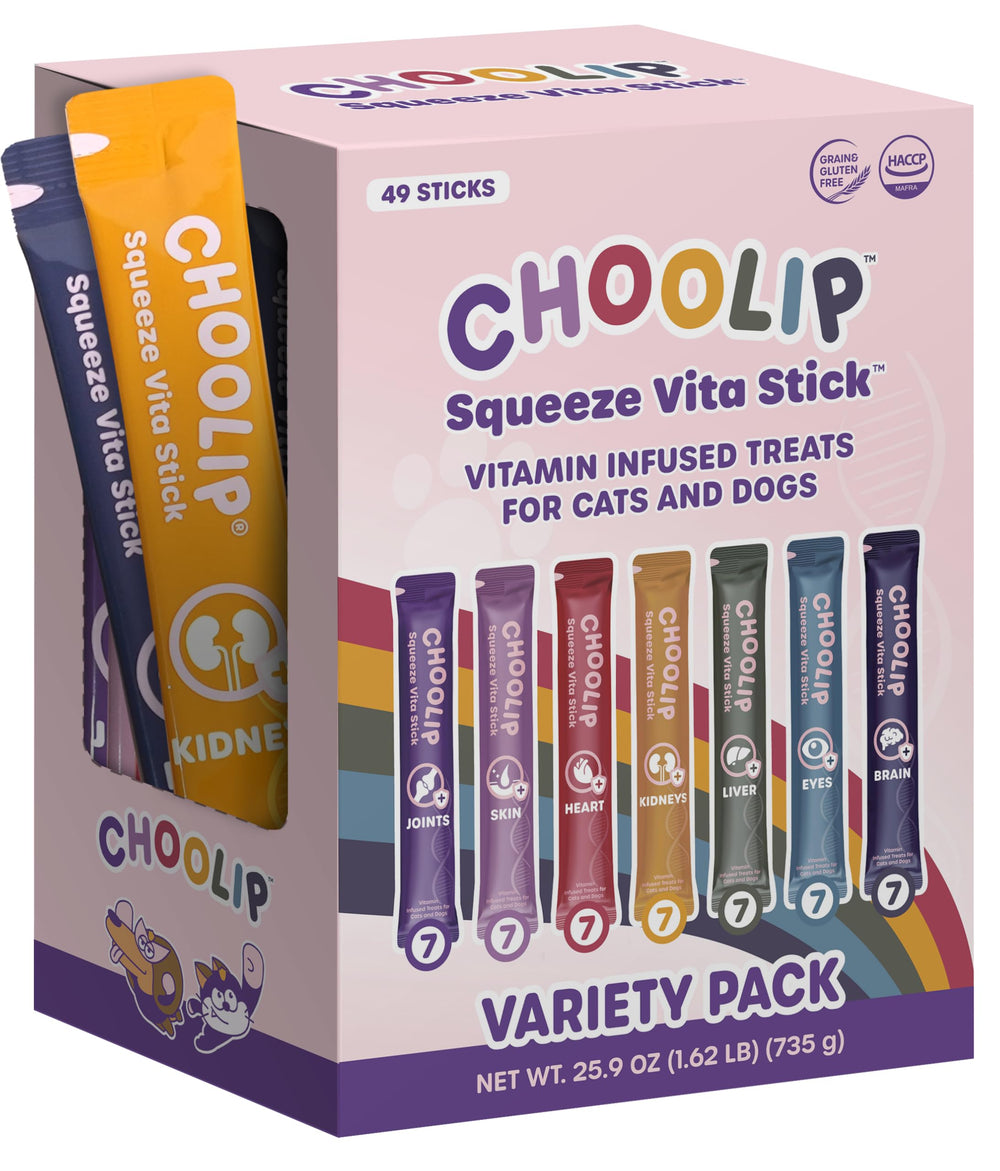 Choolip Squeeze Vita Stick – aperçu de l'emballage pratique pour démarrer.