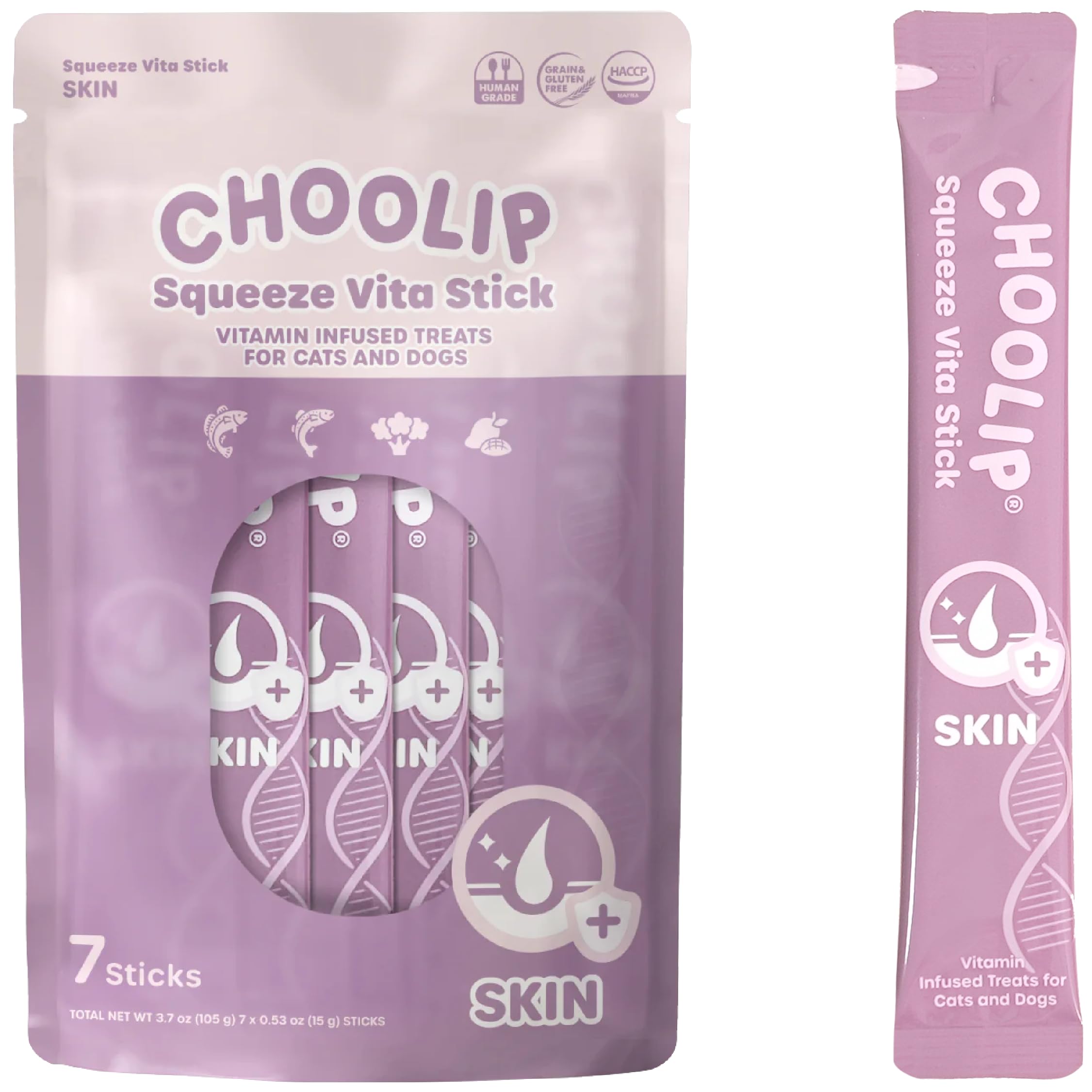 Choolip Squeeze Vita Stick emballage clair pour repérage rapide du produit