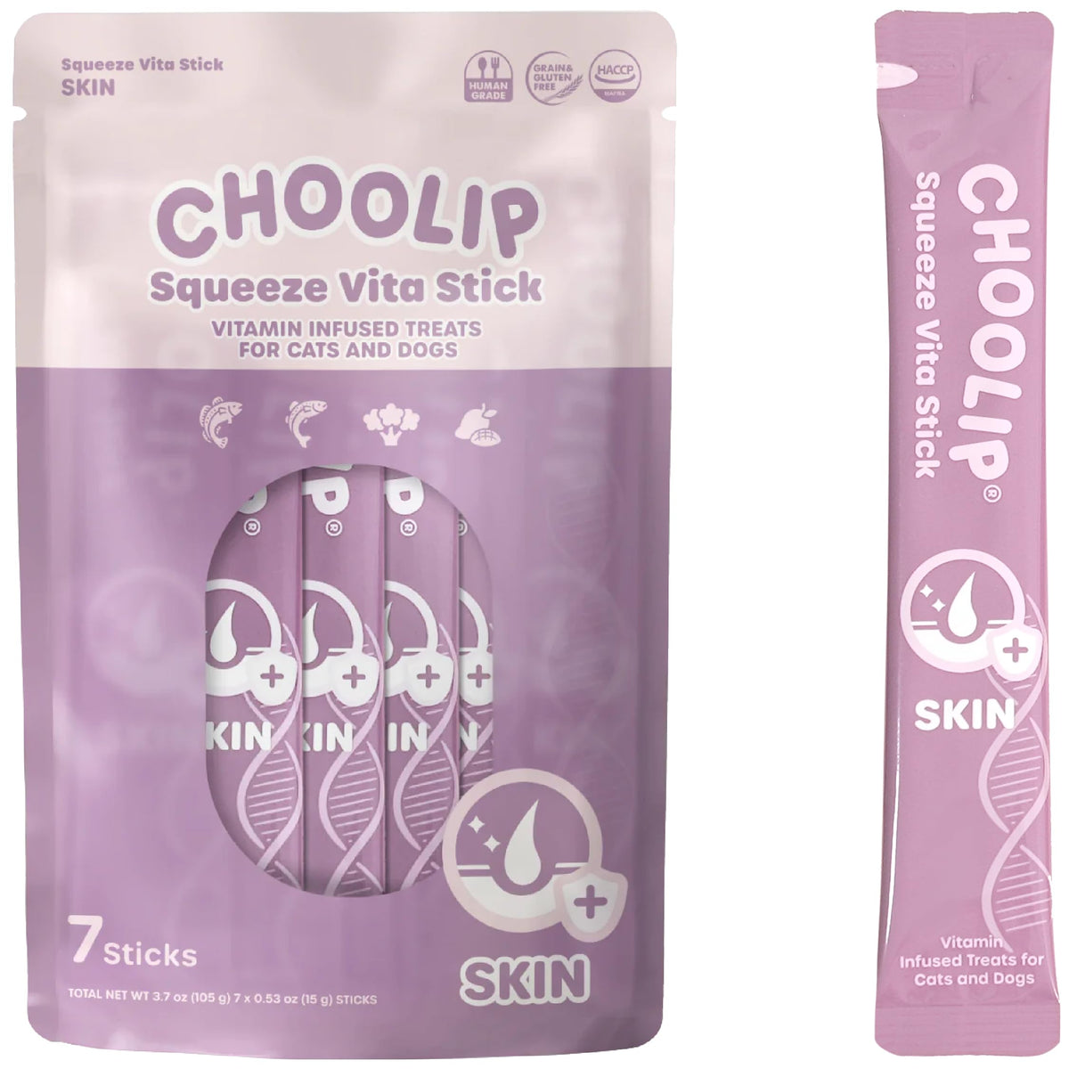 Choolip Squeeze Vita Stick emballage clair pour repérage rapide du produit