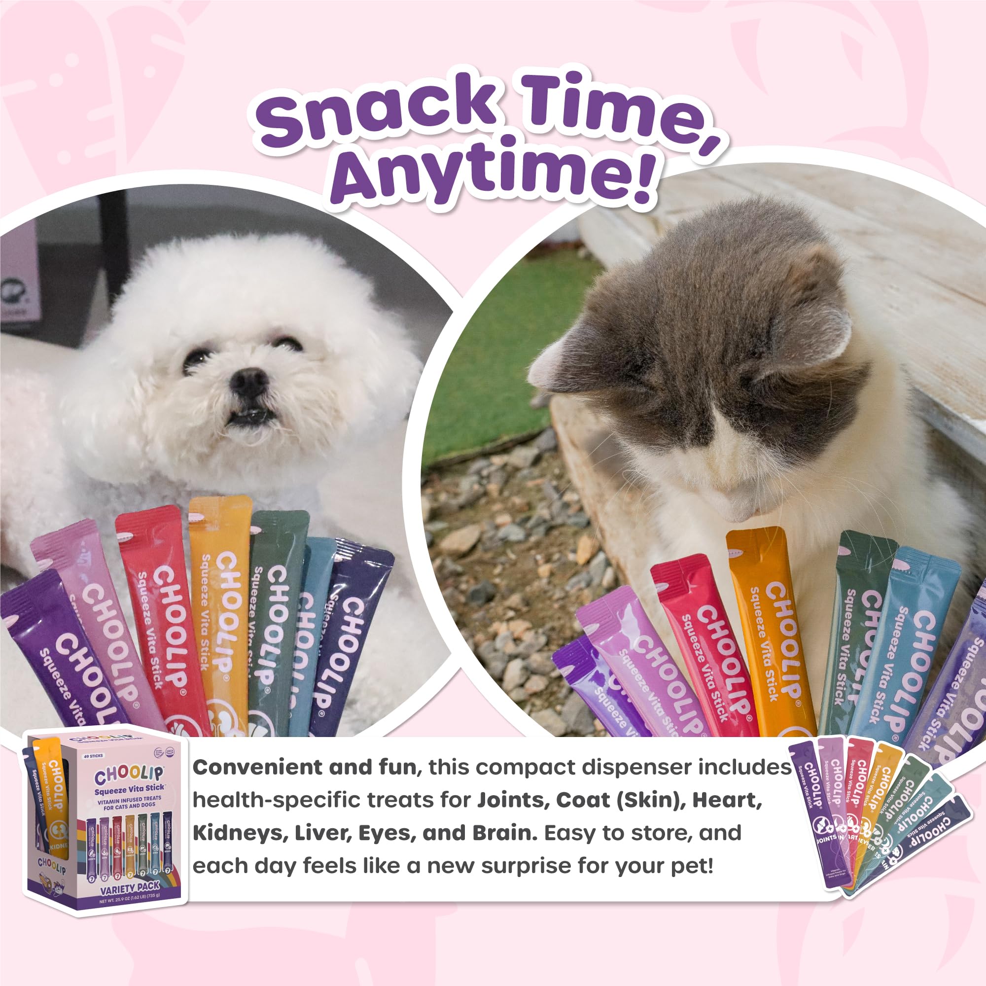 Choolip Squeeze Vita Stick – parfait pour l’entraînement et renforcer le lien avec l’animal.