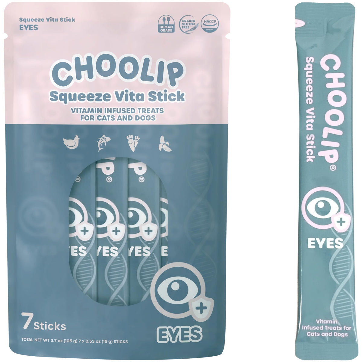 Choolip Squeeze Vita Stick purée poulet thon pour le soutien visuel des animaux