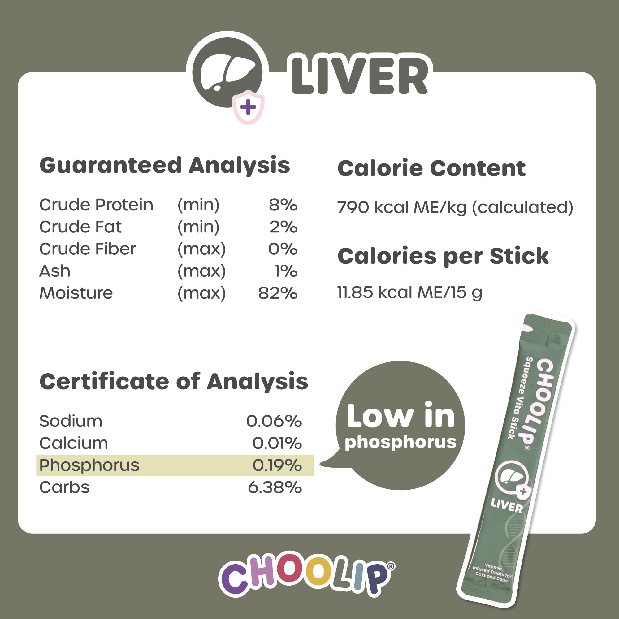 Choolip Squeeze Vita Stick: soutien foie grâce à CoQ10 et vitamine E.