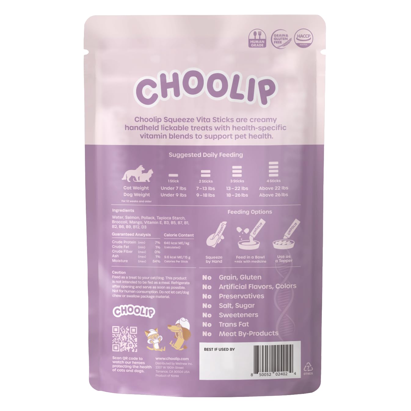 Choolip Squeeze Vita Stick utilisation quotidienne simple et agréable