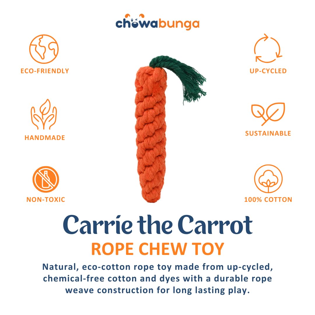 Chowabunga Carotte – corde écologique idéale pour sessions de jeu actives.