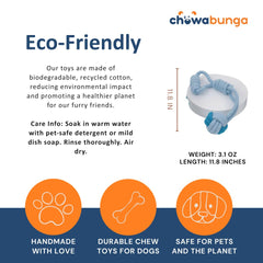 Chowabunga coton-ecologique-texture-douce offre durabilité et confort au mordillage.