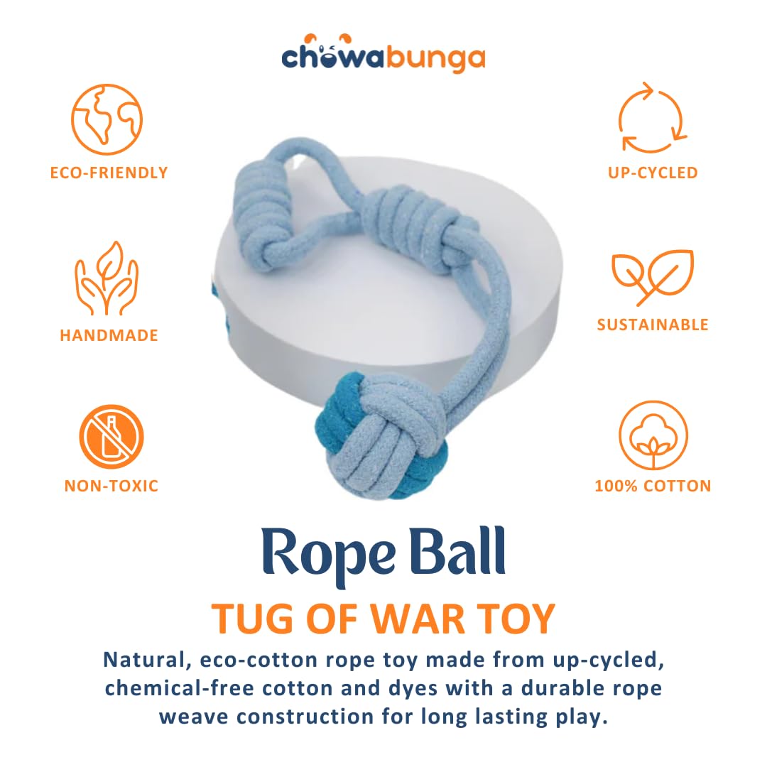 Chowabunga poignee-jouet-traction-chien assure prise stable pendant le jeu.