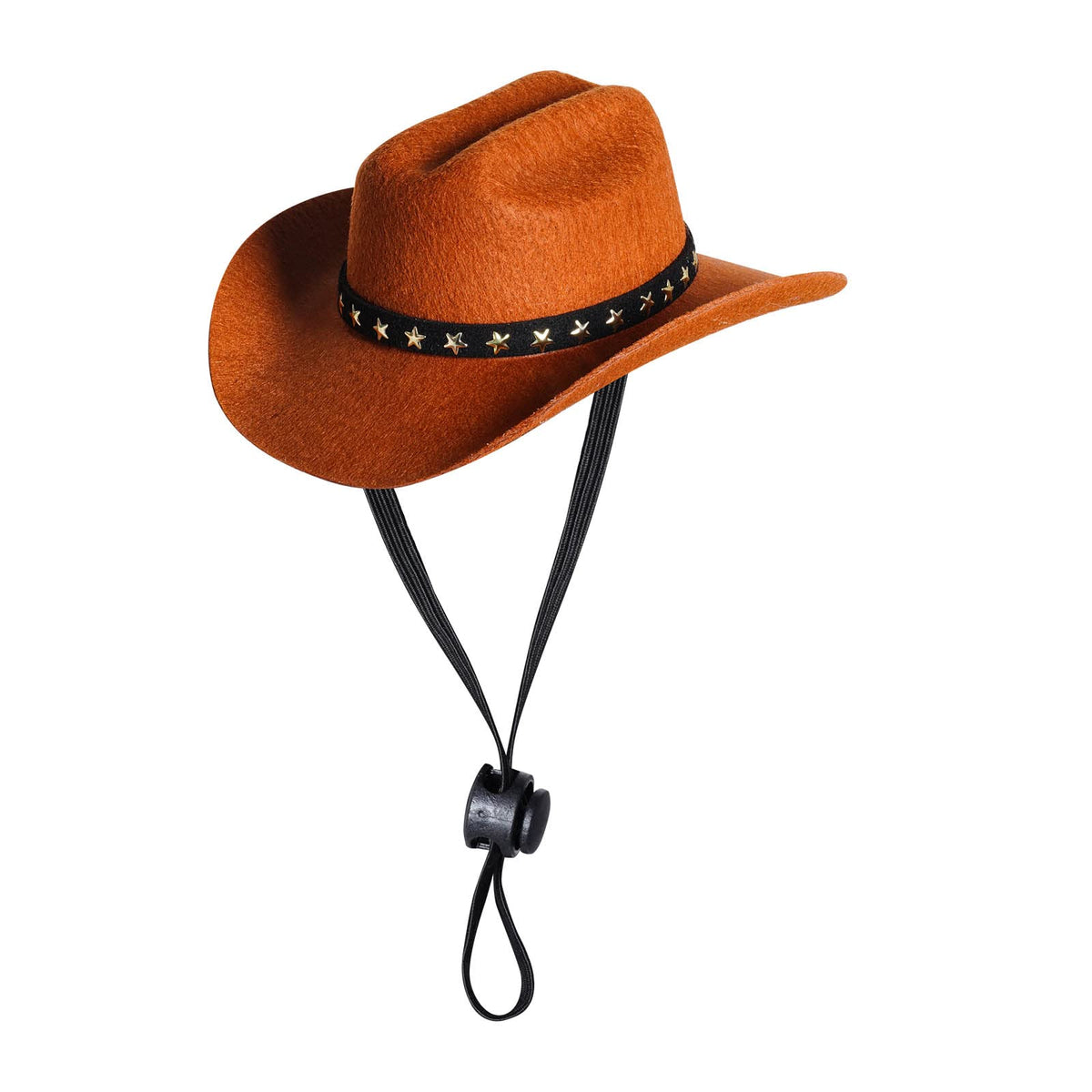 Choyaxo chapeau cow-boy pour animaux brun petit sur une photo mignonne