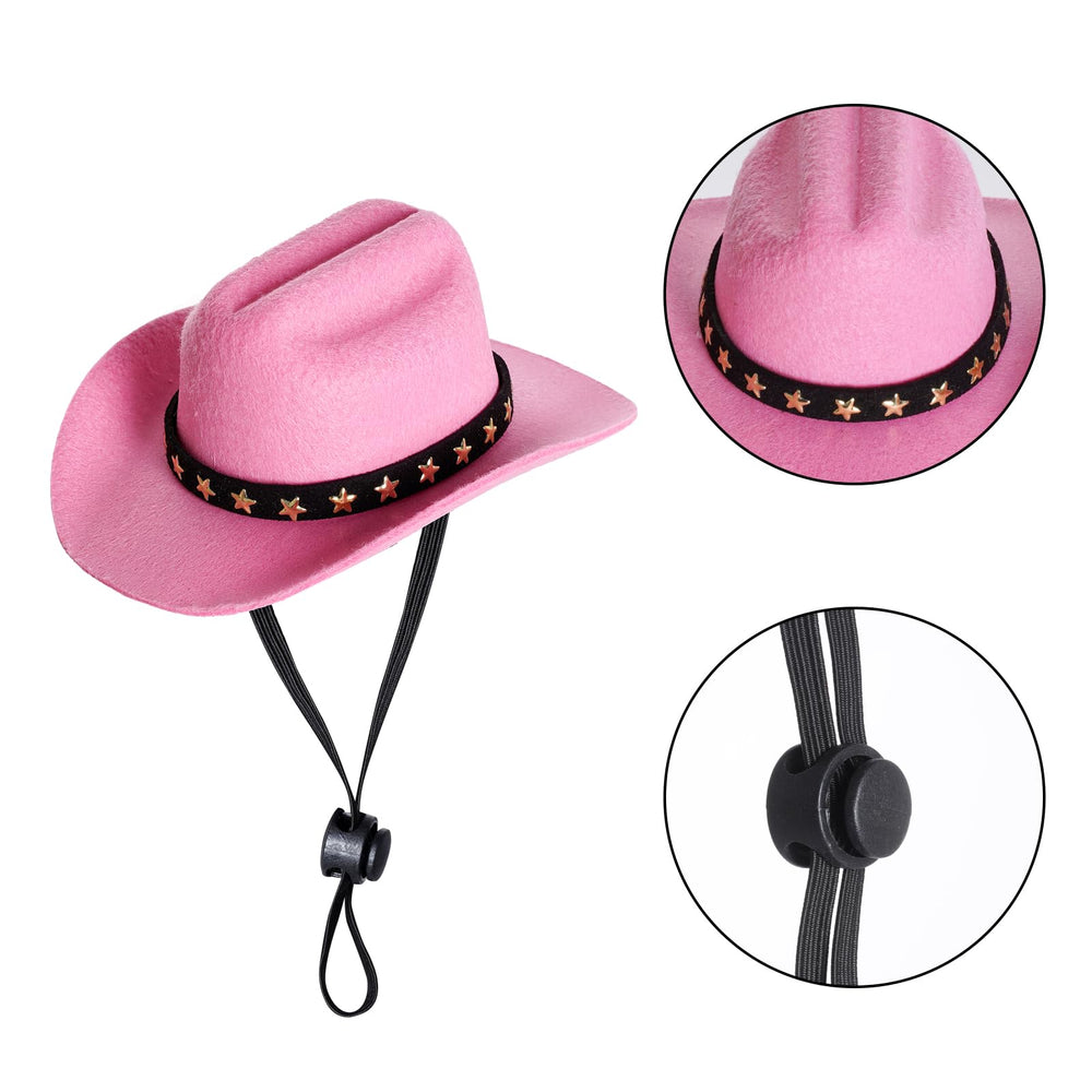 Choyaxo chapeau cowboy rose pour chien et chat, look mignon garanti.