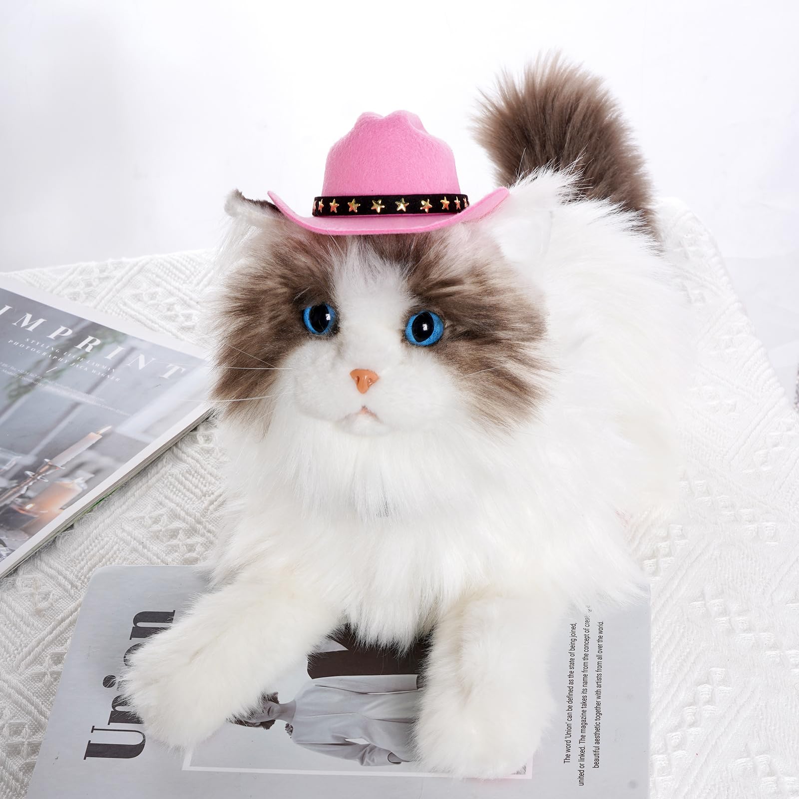 Choyaxo chapeau cowboy rose, taille S à L adaptée pour animaux.