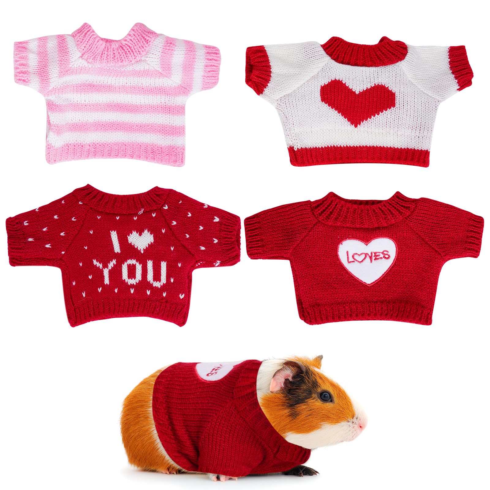 Pull Noël Choyaxo pour petit animal rouge, idéal pour les photos festives.